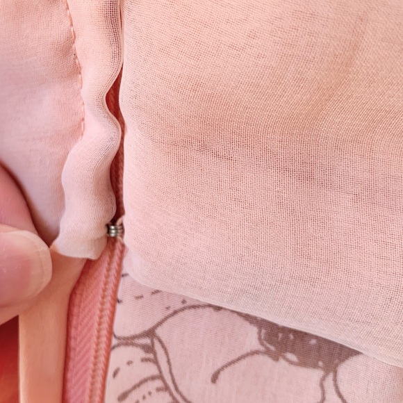 Vintage 1960's Poppy Floral Maxi Long Sheer Sleeve Dress RARE OOAK - Picture 13 of 17